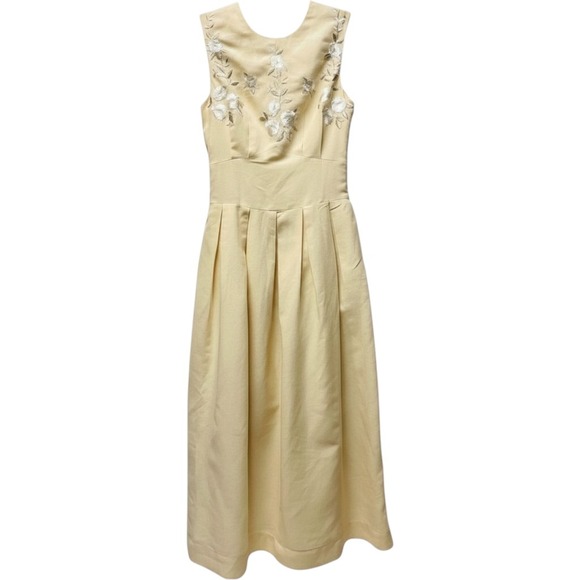 J. Peterman Dresses & Skirts - VTG J Peterman 2 Cream Linen Midi Dress Edwardian Style Romantic Wedding Tea 50s